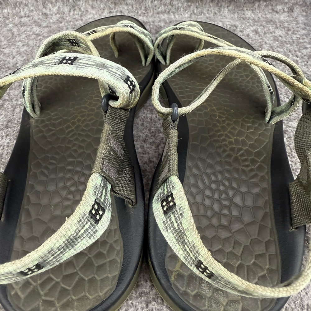 Women's 9 Chaco Z/2 Adjustable Strap Clasic Sandals Green Hiking Shoe W/Toe Loop - Picture 4 of 11